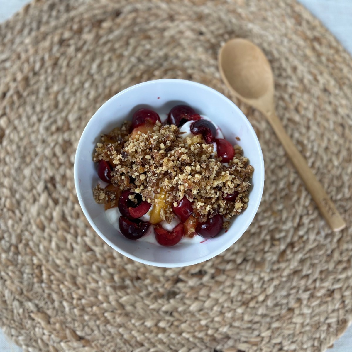 Fruit and Yogurt with Walnut Date&nbsp;Topping