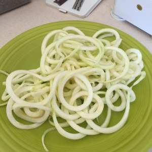 spiralized zucchini